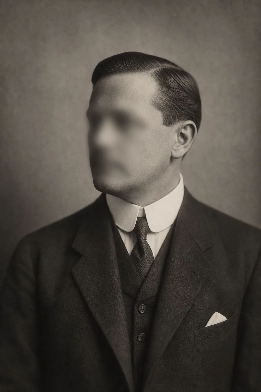 Fictional anonymous archival portrait placeholder, not Kurt Lettow Bildhaer